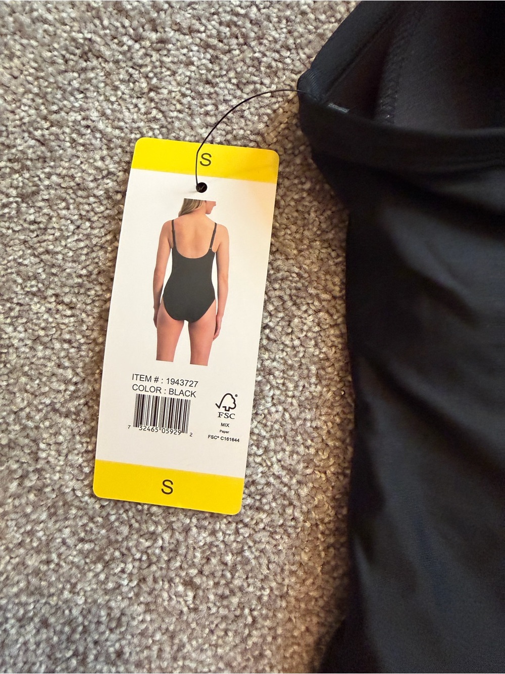 DKNY Black One-Piece Ruched Swimwear - Picture 4 of 5